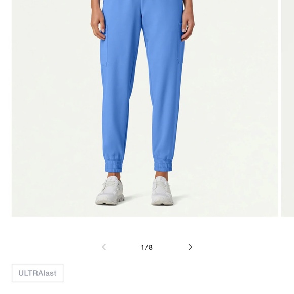 Jaanuu Ceil Blue Medical Scrub Pants - Picture 6 of 6